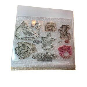 Close To My Heart Footloose Stamps C1500 Summer Beach Clear Cling Set Fun USA-Ma